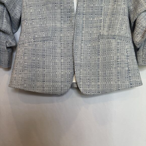 H&M Womens Textured Coastal Blazer Jacket Size 6 Office Corpcore Career Preppy - Picture 3 of 11